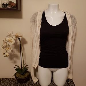 Zip Up Knit Hooded Sweater